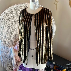 Gold & black sequin jacket